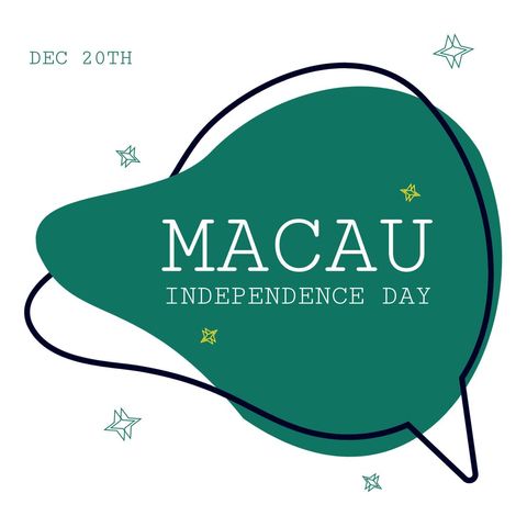 macau independence day graphic celebratory design - Download Free Stock Templates Pikwizard.com