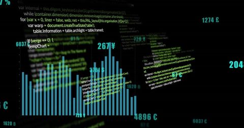 Digital Data Processing and Analysis on Dark Interface - Download Free Stock Images Pikwizard.com