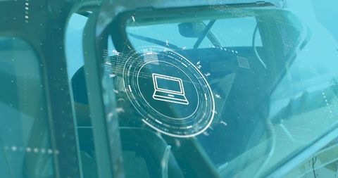 Helicopter cockpit analysis with hud interface overlay