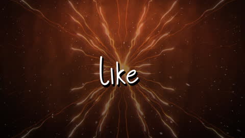 Like Text with Energetic Light Trails on Brown Background