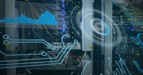 Digital Networking and Global Interface with Futuristic Software Elements - Download Free Stock Images Pikwizard.com