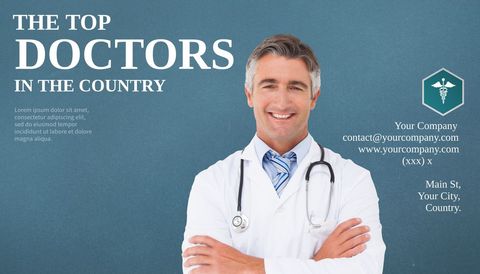 confident doctor highlighting healthcare professionalism for advertisements - Download Free Stock Templates Pikwizard.com