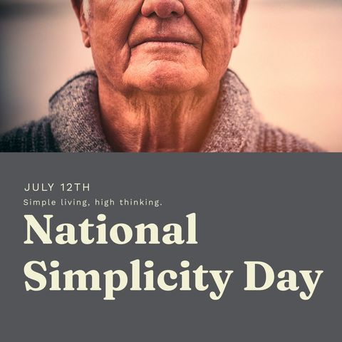 national simplicity day with joyful senior sharing a message - Download Free Stock Templates Pikwizard.com