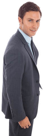 Caucasian Businessman Smiling Confidently On Transparent Background