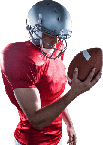 Transparent football player focuses on ball