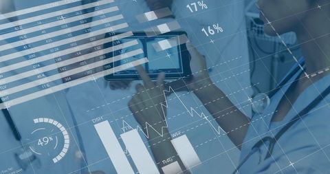 Data-Driven Medical Team Analyzing Healthcare Analytics