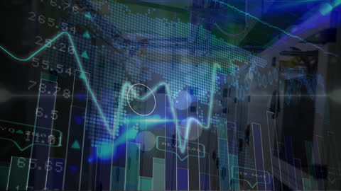 Abstract Financial Charts Overlay Analysis