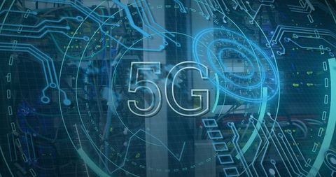 Futuristic Digital Interface with 5G Technology Concept - Download Free Stock Images Pikwizard.com
