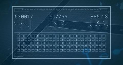 Futuristic Digital Dashboard with Data Visualizations and Analytics