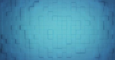 Turquoise geometric abstract tiles forming modern digital background