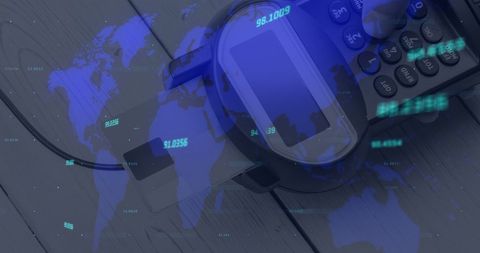 Global Digital Economy with Contactless Payment Concept