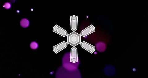 Snowflake Graphic on Vibrant Purple Background