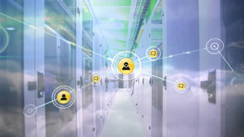 Digitally Connected Data Network Overlaying Server Room