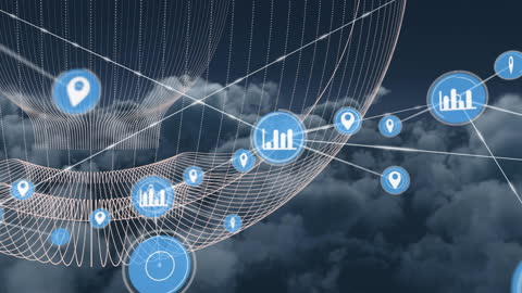 Digital Network Connections Above Cloud Layer