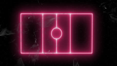 Neon Pink Soccer Field with Modern Futuristic Glowing Effect