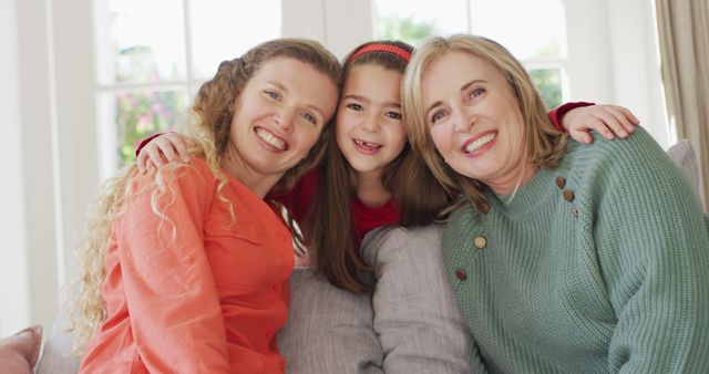 Three Generations of Happy Women Bonding at Home - Download Free Stock Images Pikwizard.com