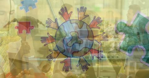 Autism awareness with children celebrating diversity