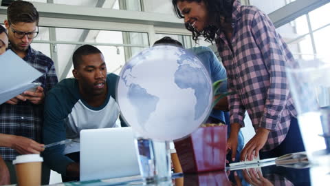 Innovative Business Team Collaborating with Digital Technology