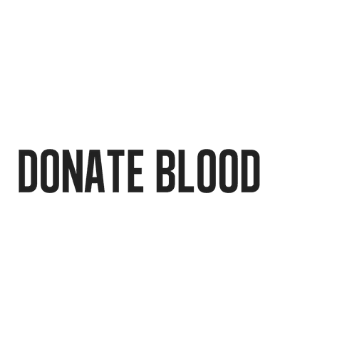 Donate Blood Text on Transparent Background