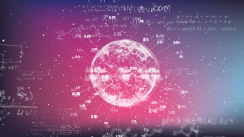 Glowing Digital Globe with Network Connections Over Futuristic Background