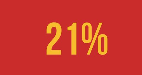 21 Percent Displayed on Bold Red Background - Download Free Stock Images Pikwizard.com
