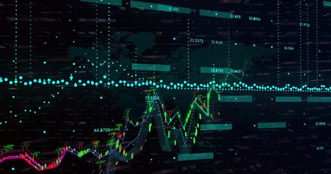 Financial Market Data Visualization with Global Chart Overlay - Download Free Stock Images Pikwizard.com