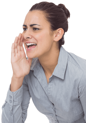 transparent background shouting businesswoman communicating professional - Download Free Stock Videos Pikwizard.com