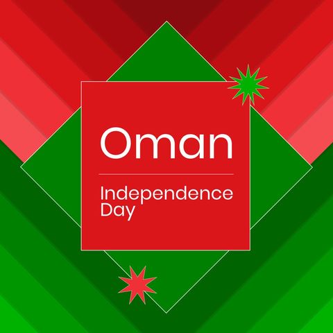 oman independence day celebration background in red and green - Download Free Stock Templates Pikwizard.com