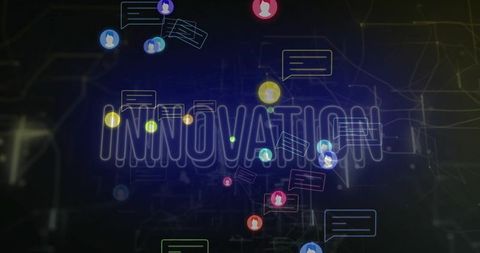 Futuristic Innovation Concept with Digital Connectivity and Communication