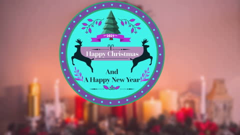 Christmas Greeting Animation with Festive Decorations