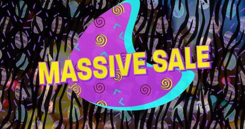 Vibrant Abstract Massive Sale Marketing Graphic