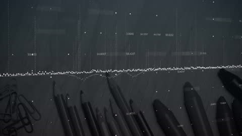 Financial Data Analysis Overlaid on Artistic Tools