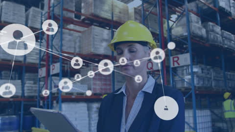 Warehouse Supervisor Integrating Network Technology Digital Interface