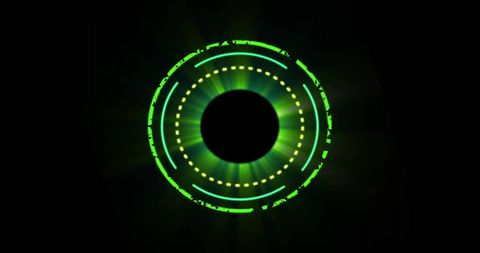 Futuristic Digital Interface with Circular Green Design - Download Free Stock Images Pikwizard.com