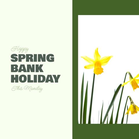 celebrating spring bank holiday with yellow daffodils - Download Free Stock Templates Pikwizard.com