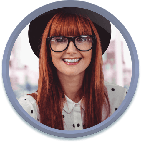 transparent smiling red-haired woman in glasses and hat - Download Free Stock Videos Pikwizard.com