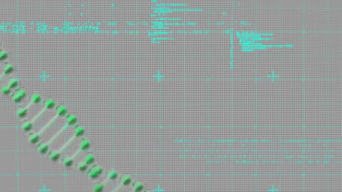 DNA Strand Animation with Digital Data Processing