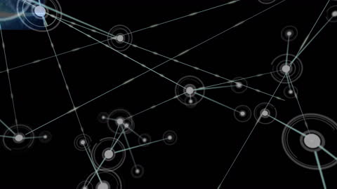 Abstract Digital Network with Futuristic Connections