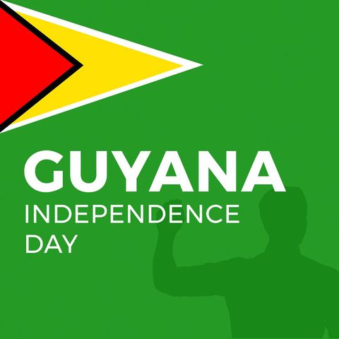 Guyana Independence Day Celebration with National Flag Design - Download Free Stock Templates Pikwizard.com