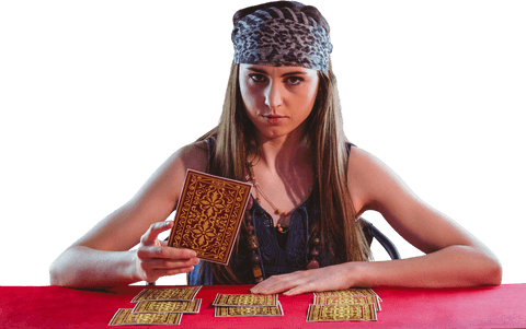transparent fortune teller reading tarot cards with mystical insight - Download Free Stock Videos Pikwizard.com