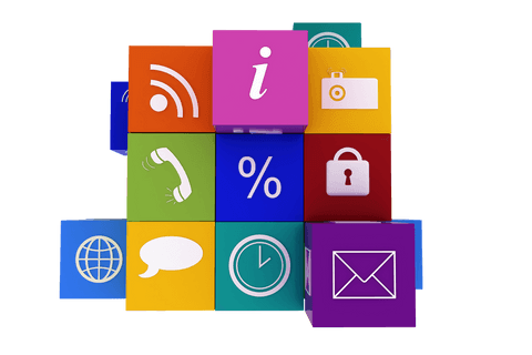 Colorful Digital Icons on Transparent Background for Communication - Download Free Stock Videos Pikwizard.com