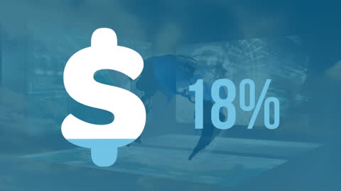 Dollar Symbol Animation with Financial Growth Analysis