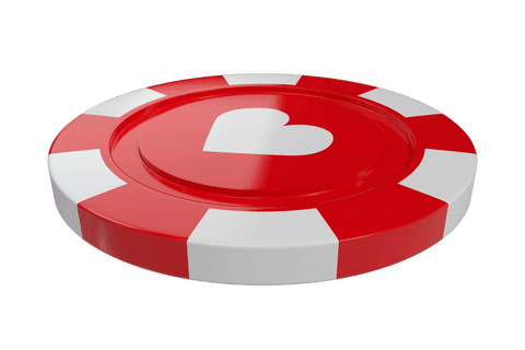 Transparent Red Casino Chip with Heart Symbol for Romantic Gaming - Download Free Stock Videos Pikwizard.com