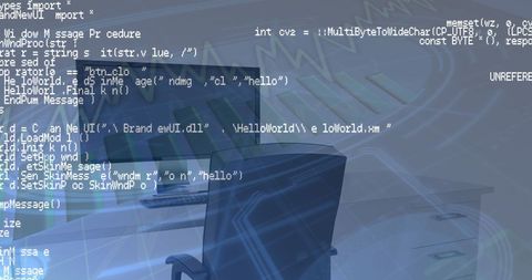Futuristic Workspace with Financial Data and Coding - Download Free Stock Images Pikwizard.com