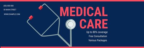 Healthcare services promotion with stethoscope illustration