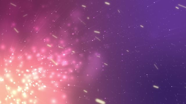 Animation showcases a magical display of snowflakes falling over radiant light spots on a purple gradient background. Ideal for festive video projects, digital backdrops in presentations, or holiday-themed designs requiring a dreamy ambiance.