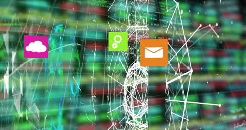 Tech Connectivity with Cloud and Email over Stock Market Backdrop