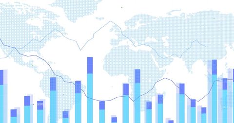 Global Data Analytics Visualized on World Map Interface - Download Free Stock Images Pikwizard.com