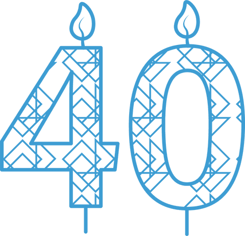 40th birthday candle celebratory transparent illustration - Download Free Stock Videos Pikwizard.com