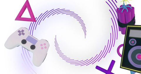 Gaming Equipment Prepare for Action Background